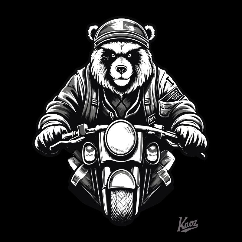 Cool Motorcycle Biker Bear