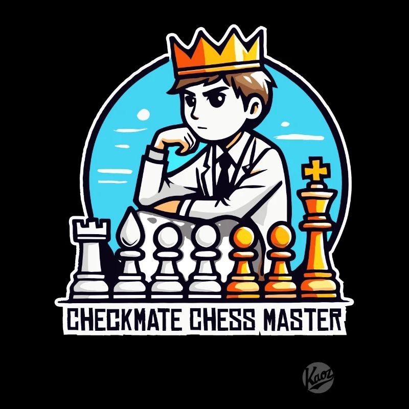 Checkmate Boy with Crown Master in Chess