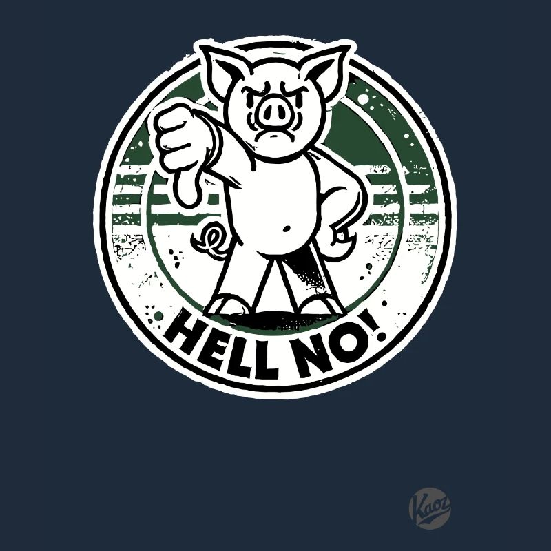 Pas question! Pouces vers le bas cochon