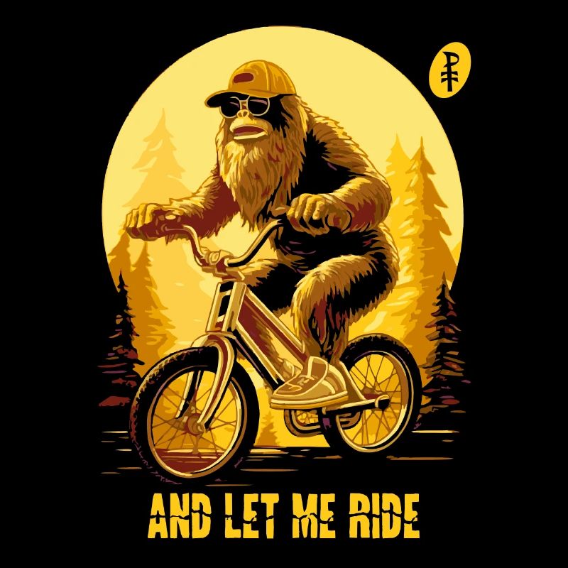 Let me drive, Bigfoot camouflaged while cycling