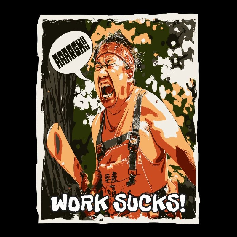 Asian colleague screams: Work sucks!