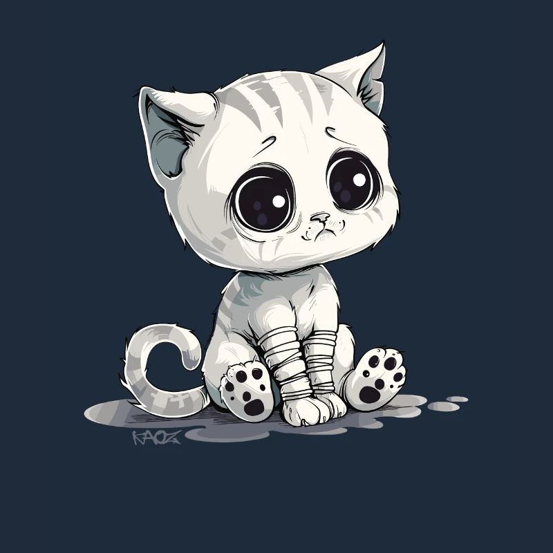 Cute little sad kitten