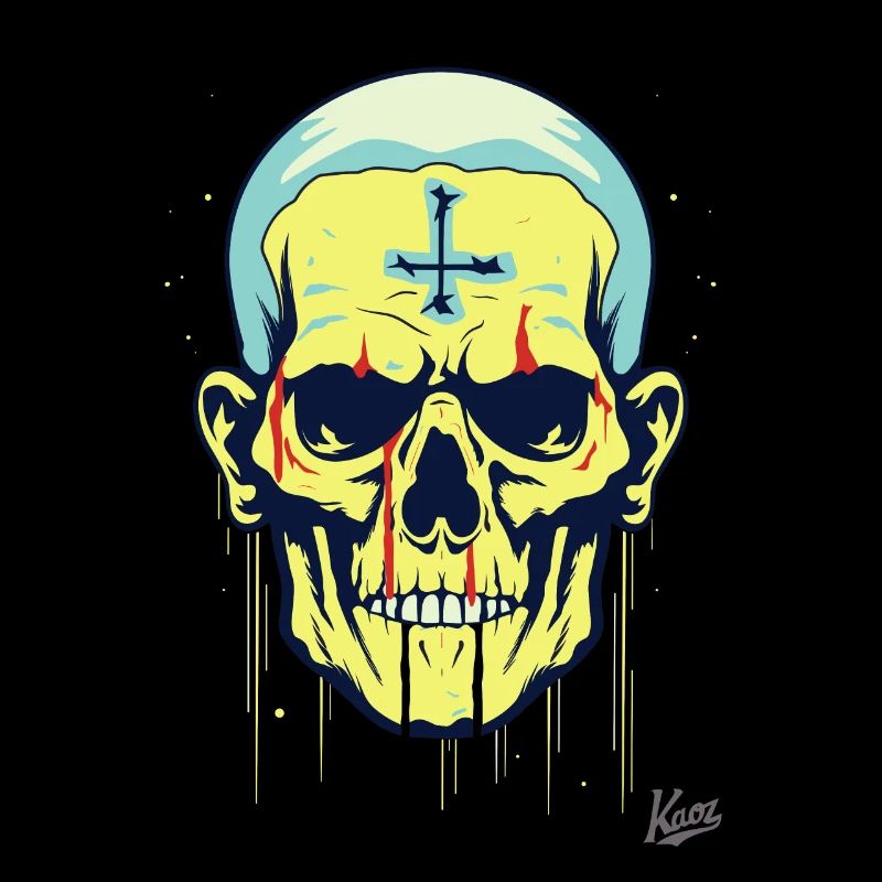 a cool cartoon skull