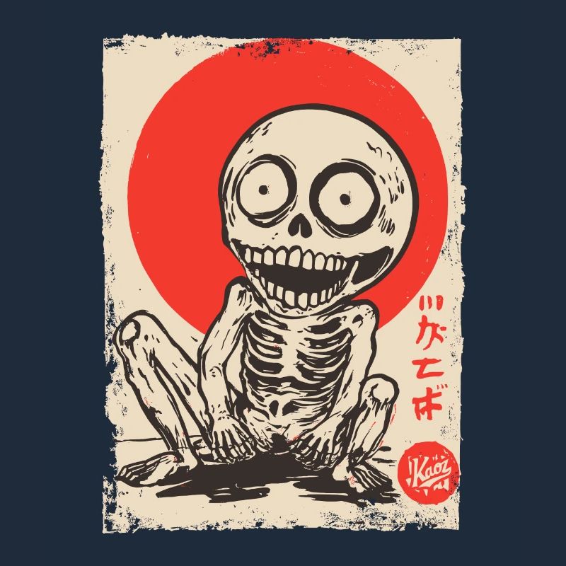 Funny Japanese Edo Era Skeleton