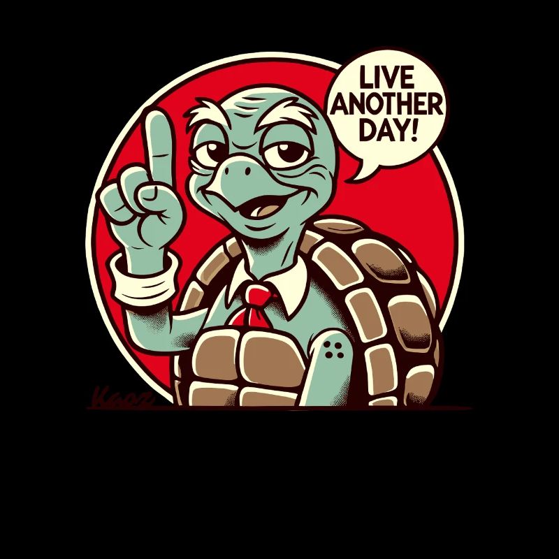 Lebe einen weiteren Tag, alte Opa Schildkröte