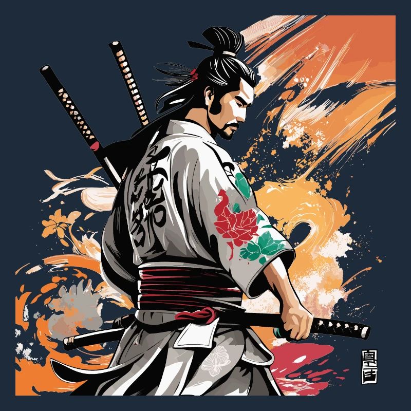 Graphique Samouraï aux épées