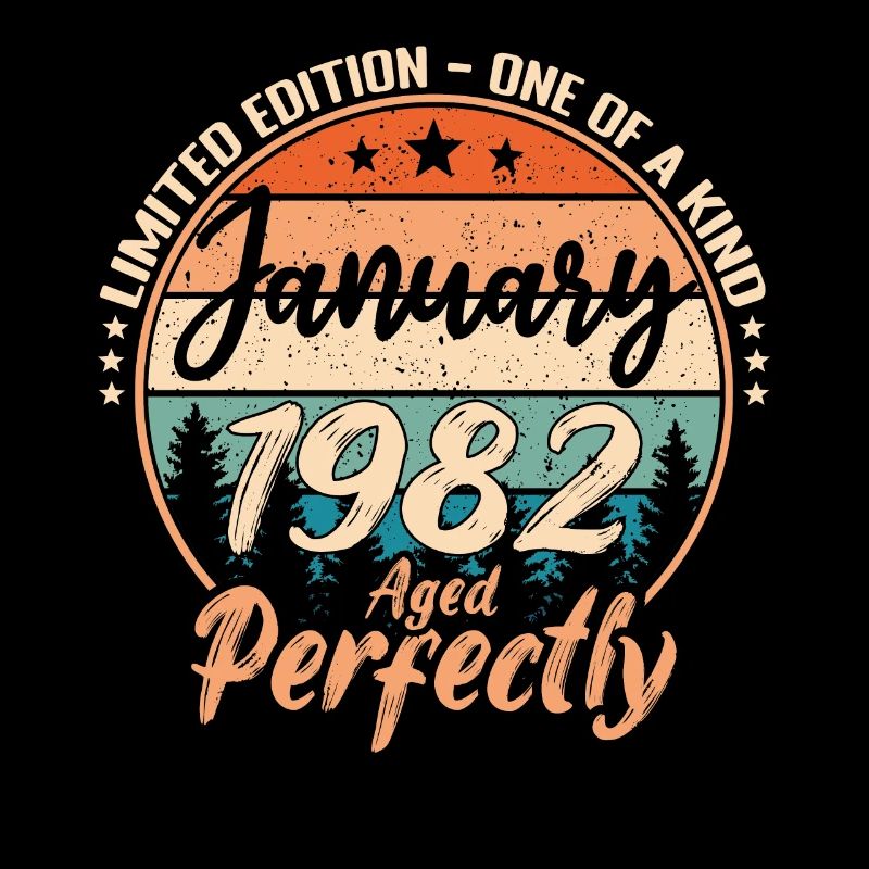 Janvier 1982 anniversaire 1982 légendes Janvier