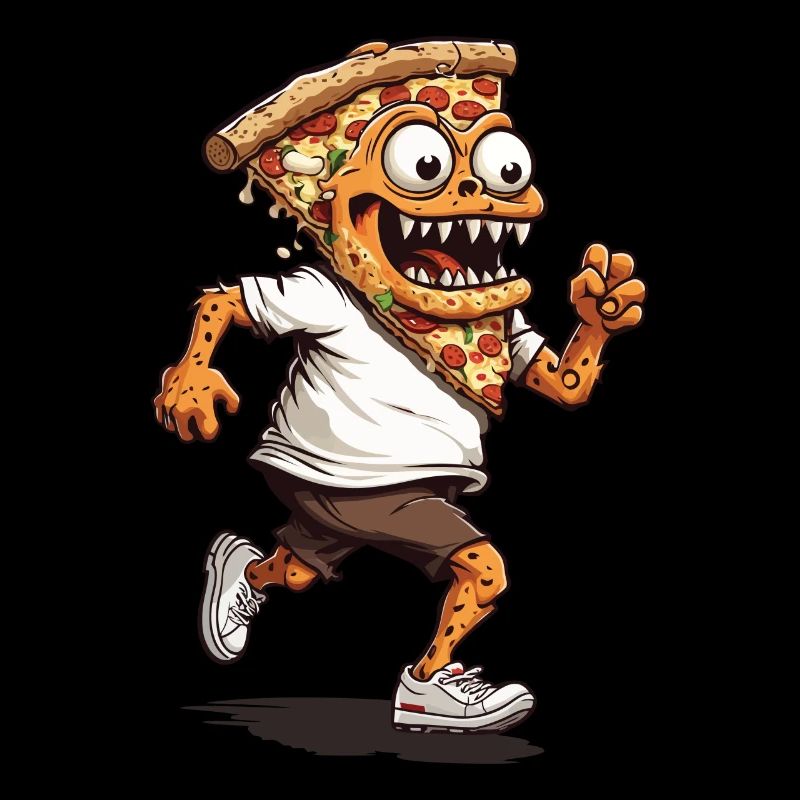 Pizza Slice Monster Design for Pizza Lovers
