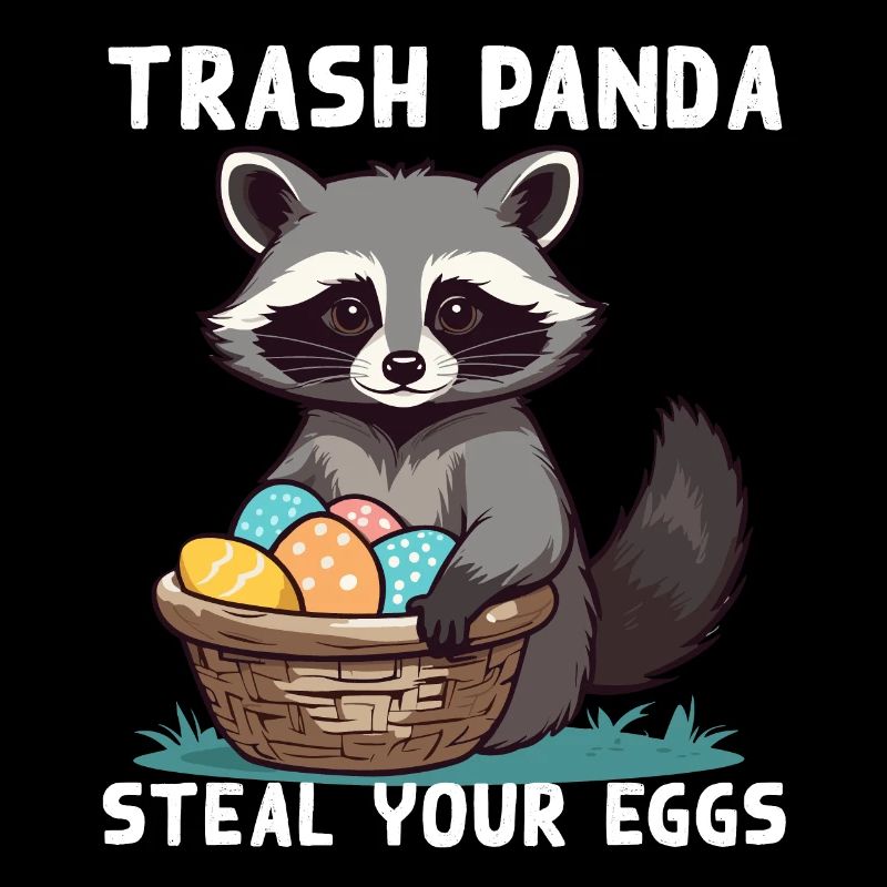 Lustiger Waschbär Osterhasen Ostern Spruch