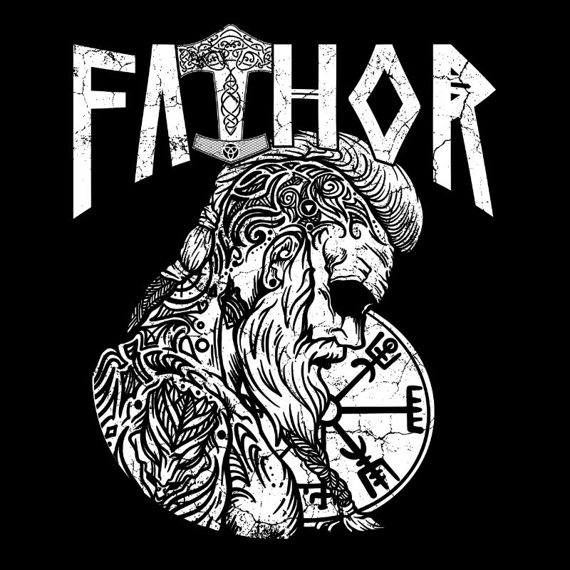 Stolzer Wikinger Papa Vathor Nordischer Vater