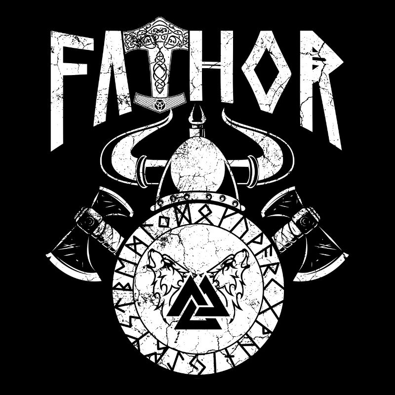 Wikinger Papa Stolzer Vathor Nordischer Vater
