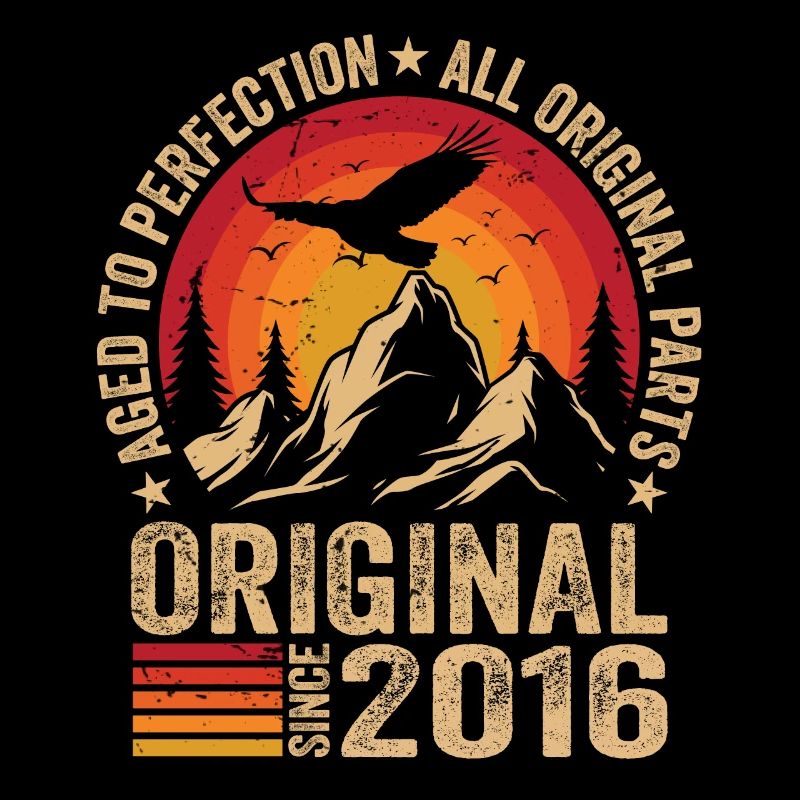 Original 2016 Vintage 2016 Anniversaire 2016 Rétro