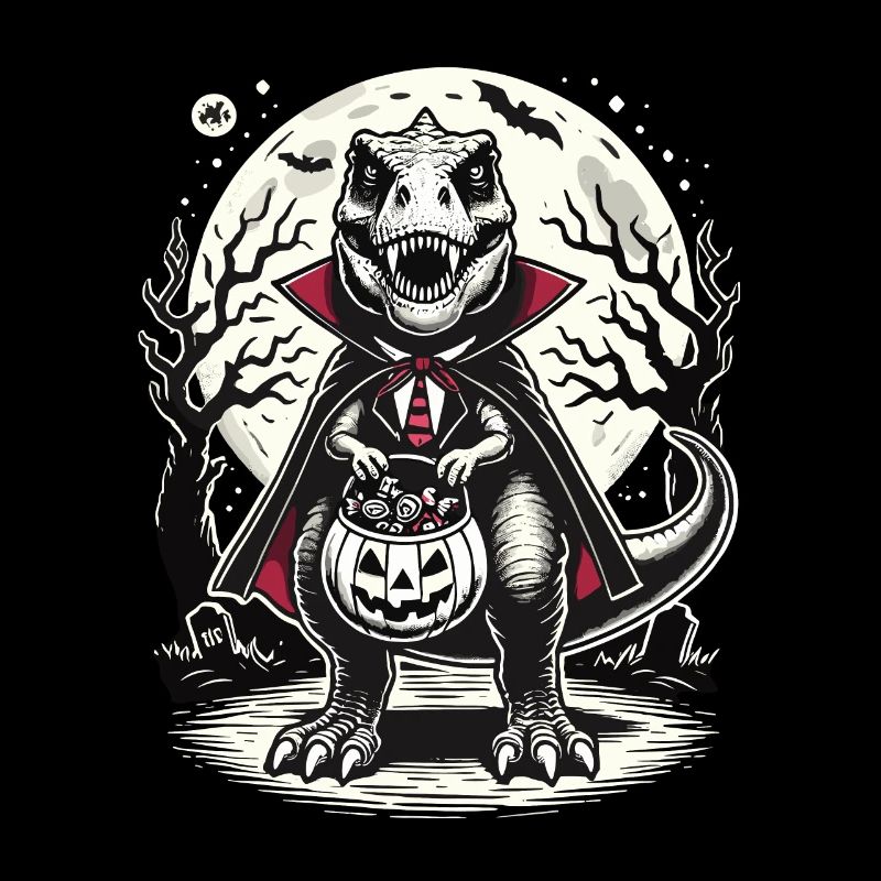 Le vampire T-Rex drôle aime les sucreries