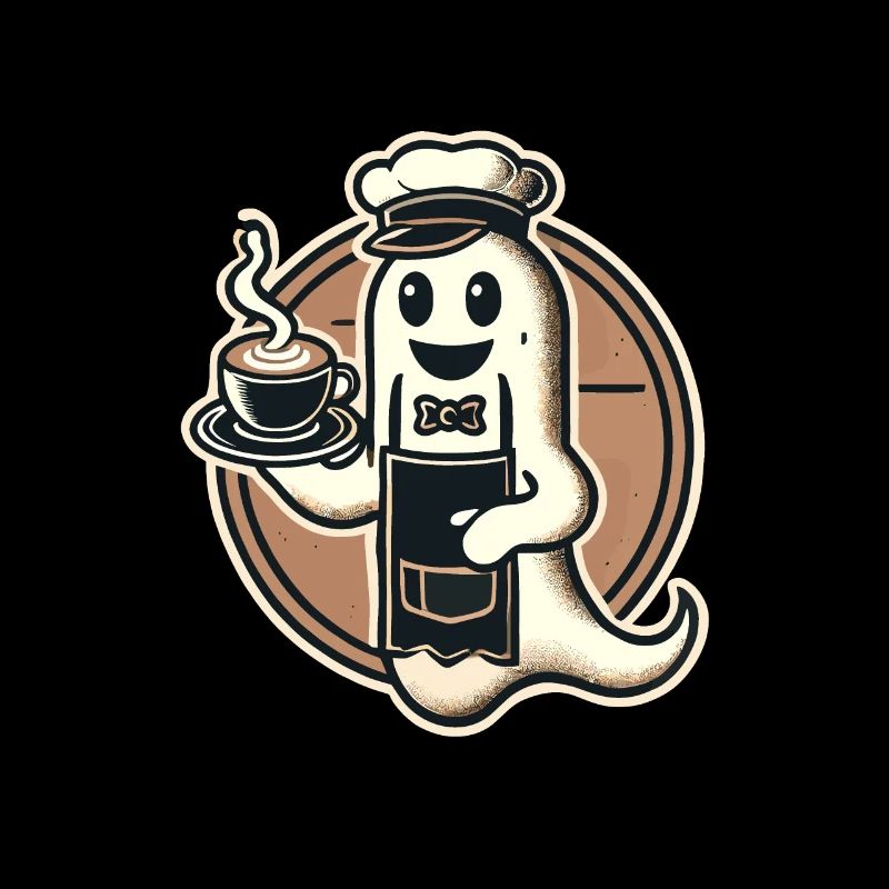 Coffee Lovers Barista Ghost Funny Coffee