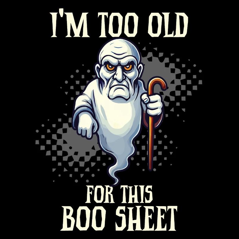 grumpy Boo feuille fantôme drôle dire Design