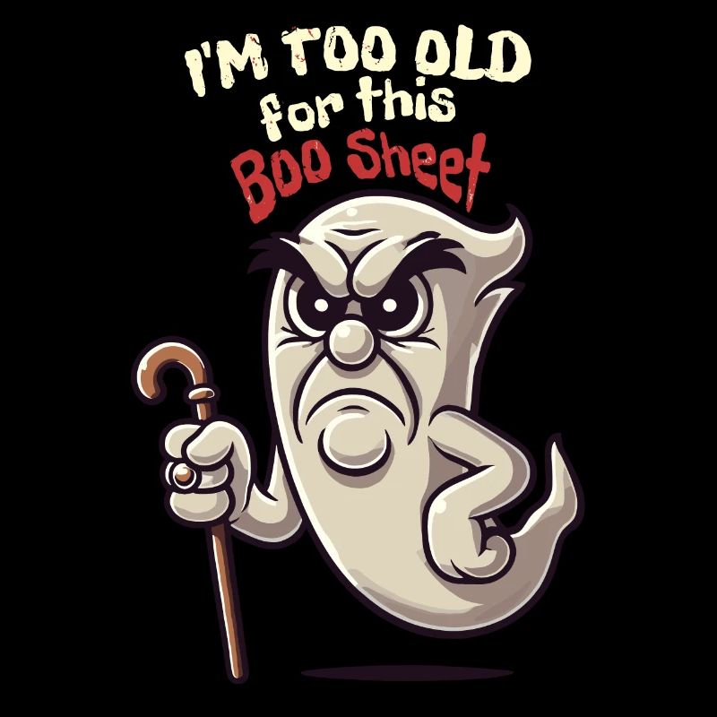 Funny Saying Design Grumpy Old Ghost