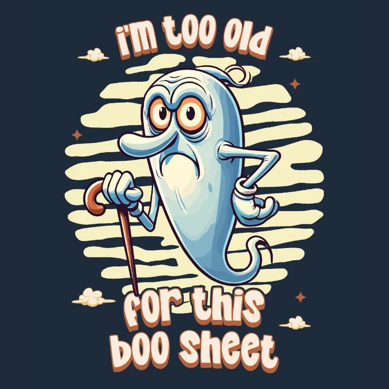 Drôle de dicton Design Grumpy Old Ghost