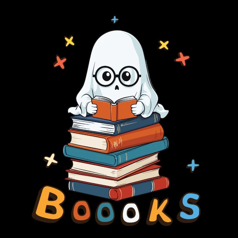 Cute Funny Book Lover Ghost