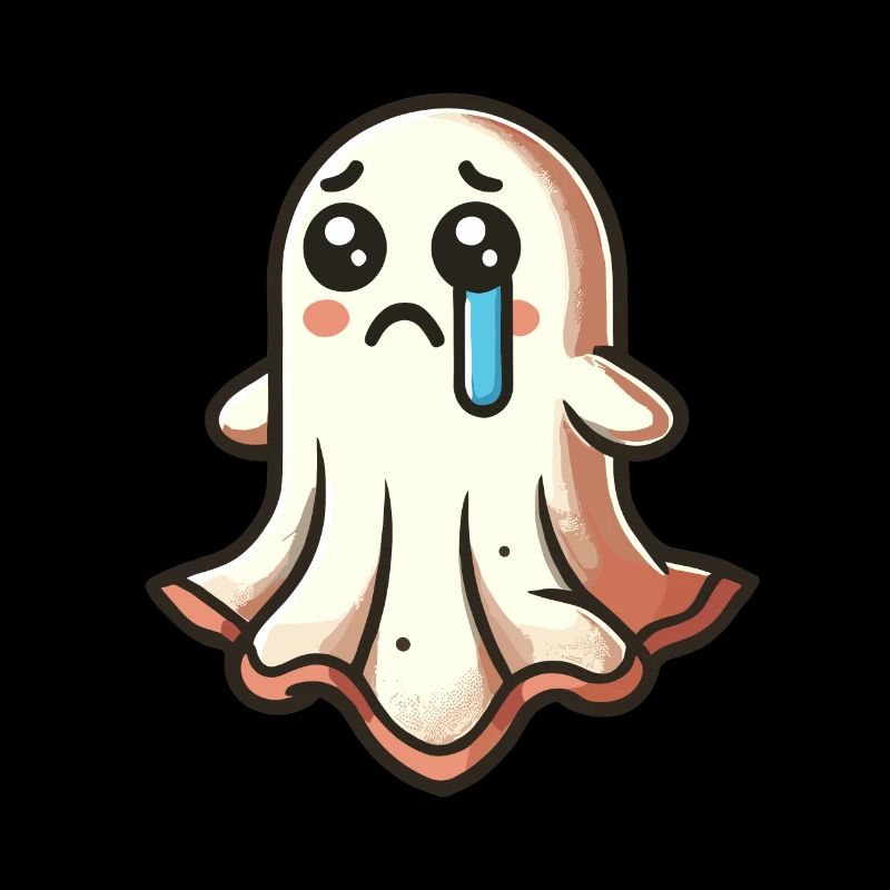 Sad Ghost Cute Weeping Ghosts
