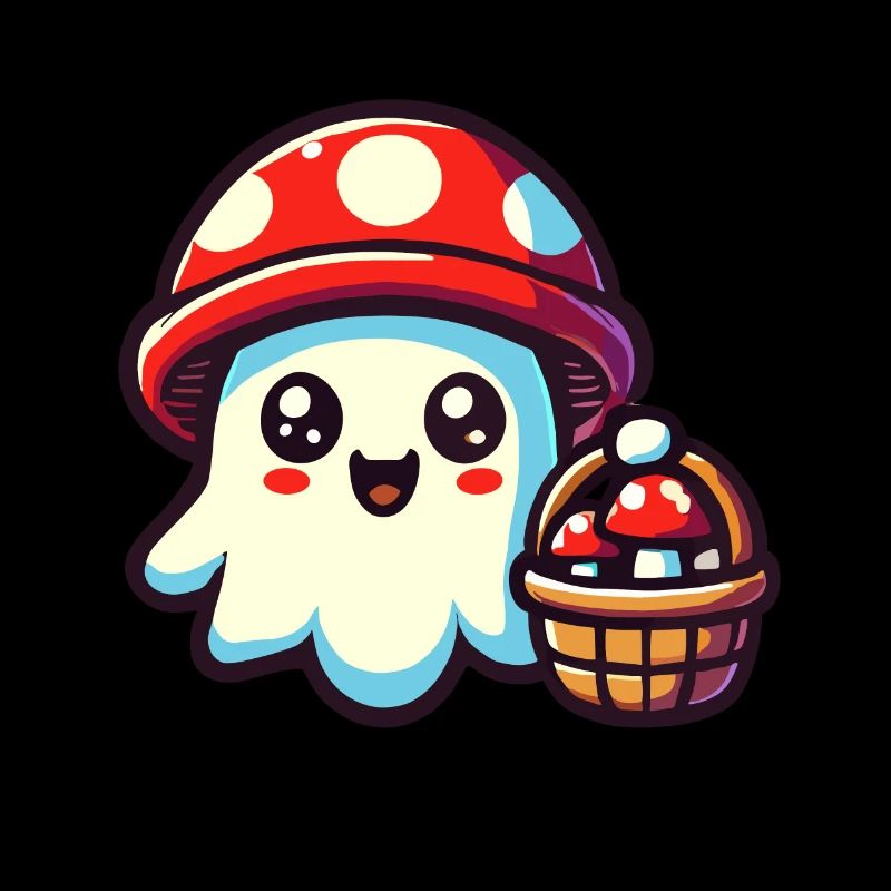 Mushroom Picker Ghost Ghost Mushroom Lover