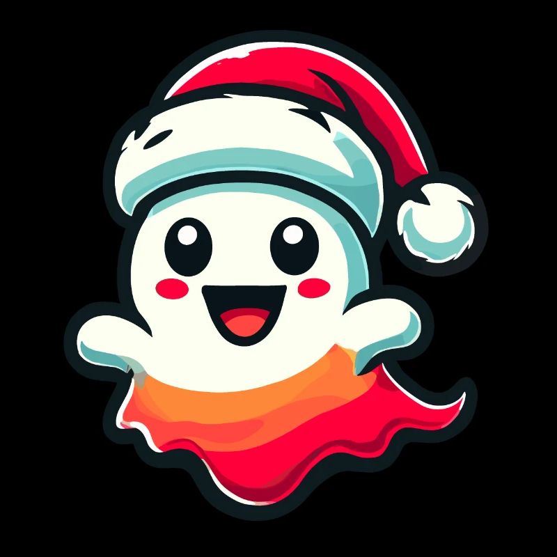 Fantôme de Noël mignon effrayant