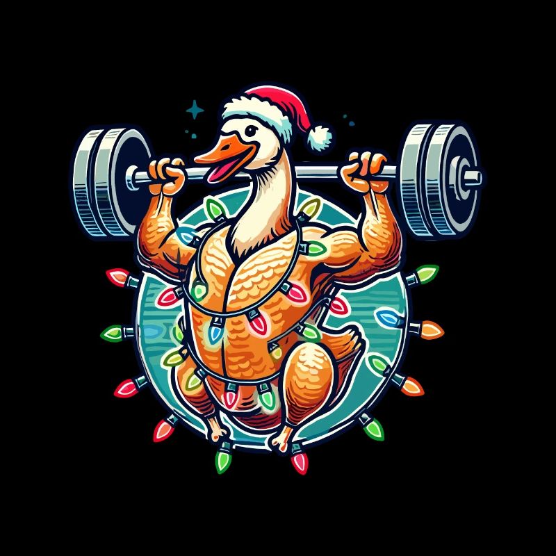 Drôle de Noël Oie Musculation Construction de masse