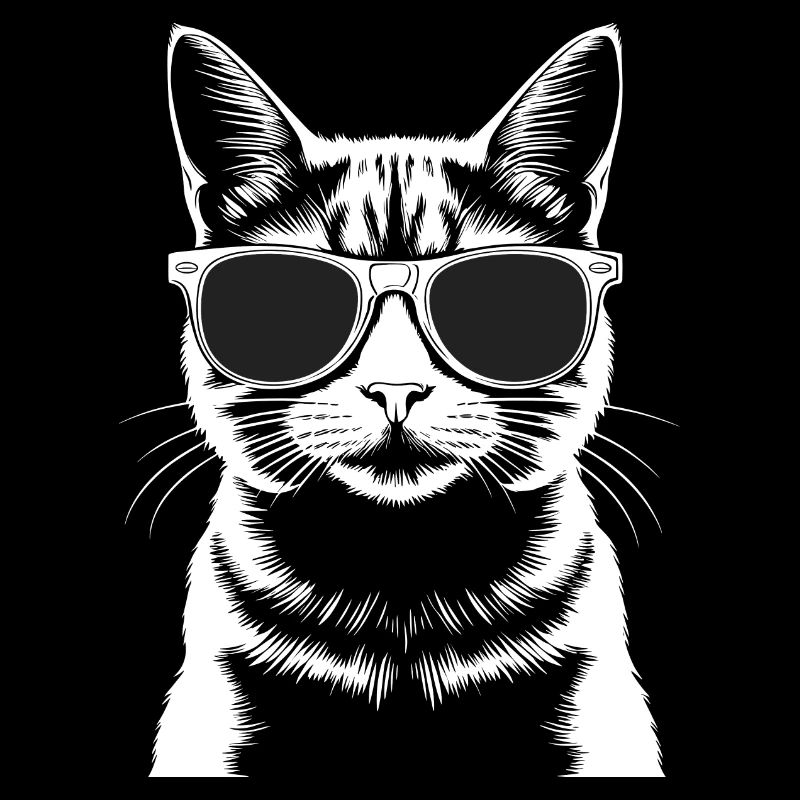 Katze mit Brille