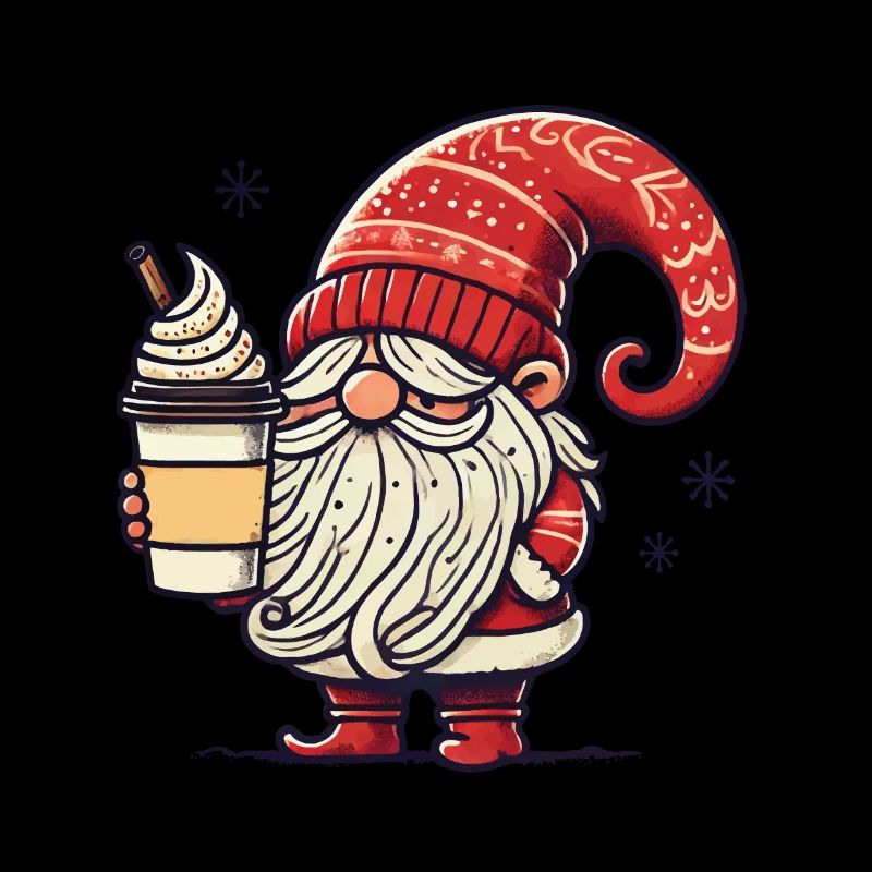 Christmas Gnome Coffee Enjoyment Gnome