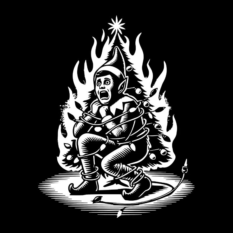 Cunning Sarcasm Christmas Elf Horror