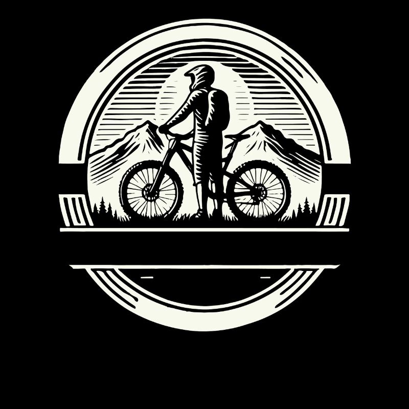 vélo de montagne cycliste texte auto-conception