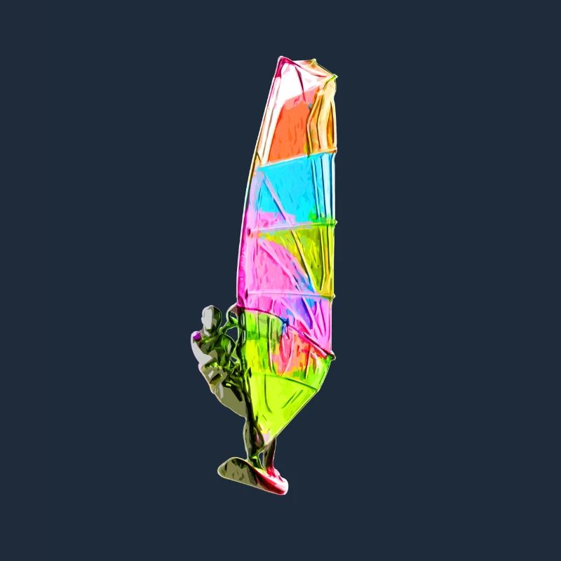 Bunter Windsurfer