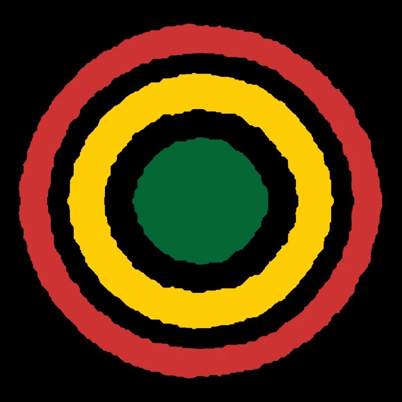 Conception abstraite de cercle Reggae concentrique