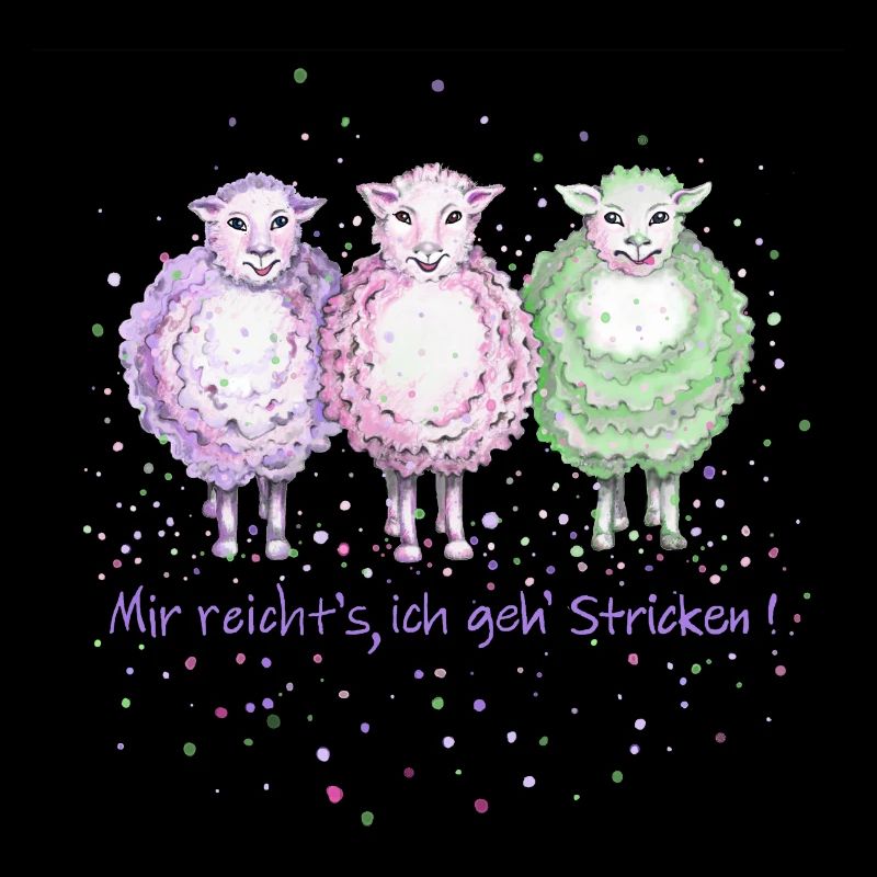 3 sheep " I'm enough knitting ! "