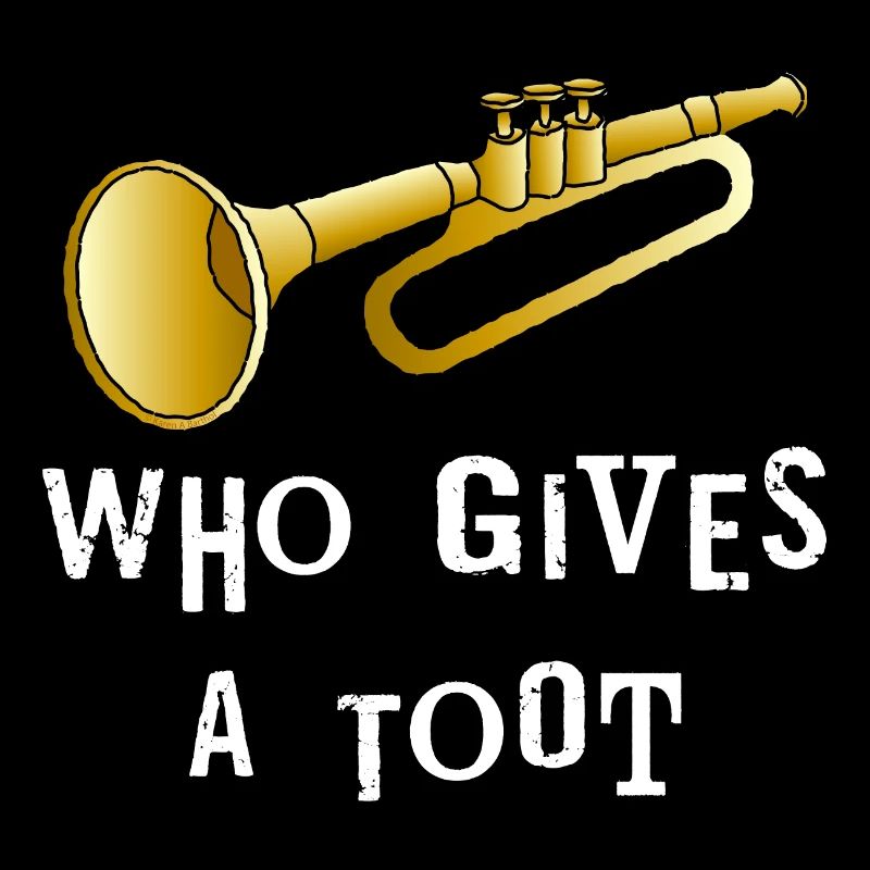 Trompete Toot weißer Text