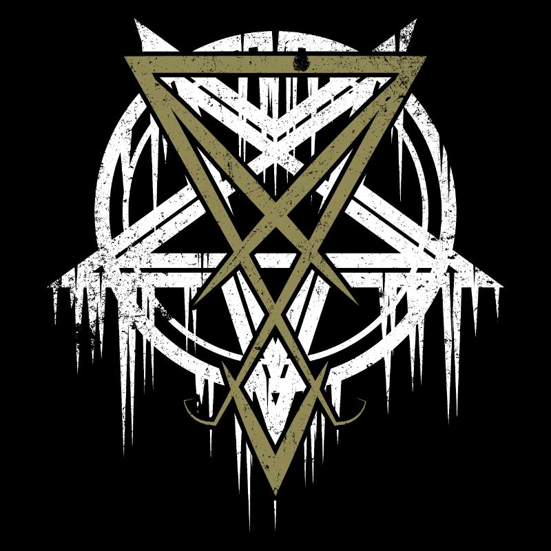 Pentagramm mit Luzifer-Symbol
