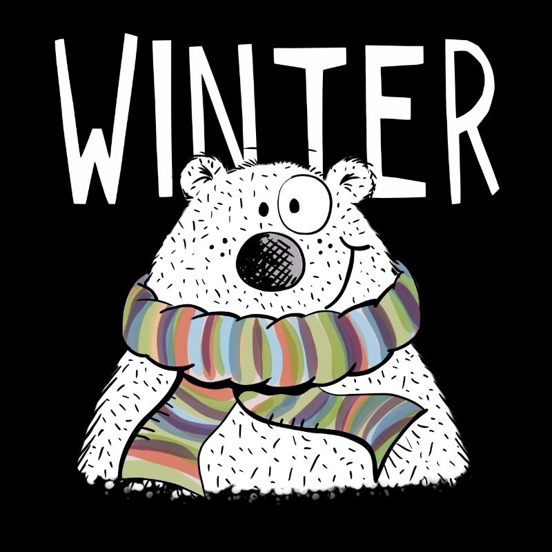 Eisbär im Winter - Bär - Bären - Comic - Tiere