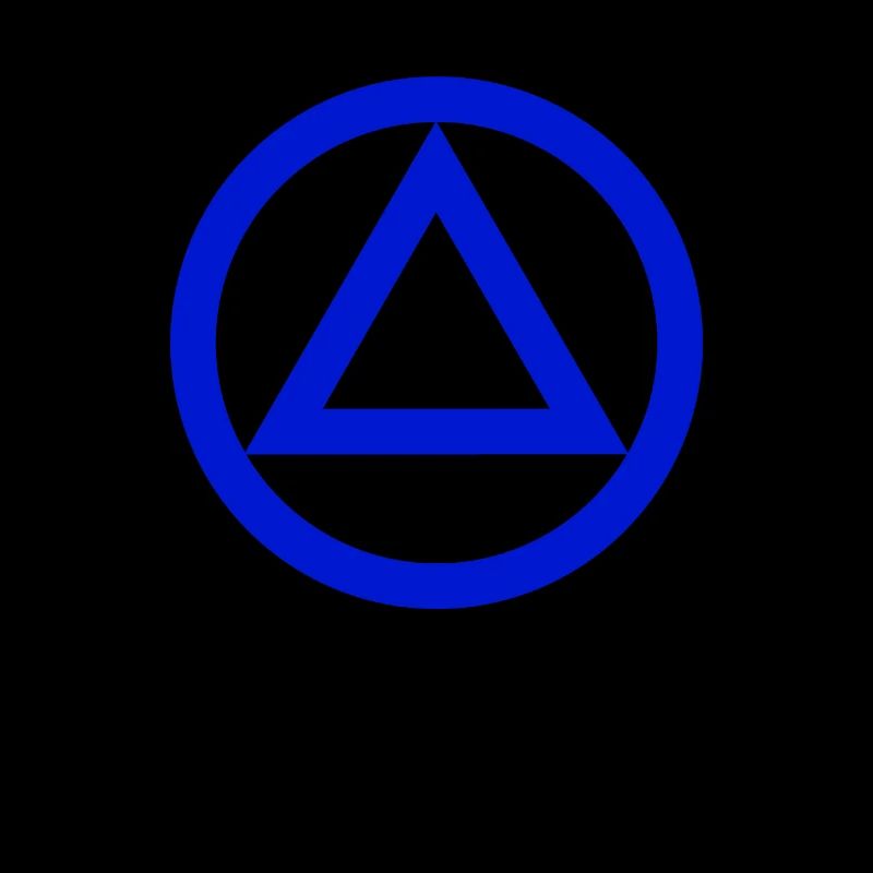 Anonymous alcoholic symbol logo AA NA anti alcohol