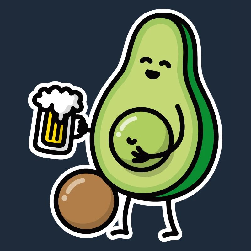 Funny avocado beer belly funny beer drinker gift