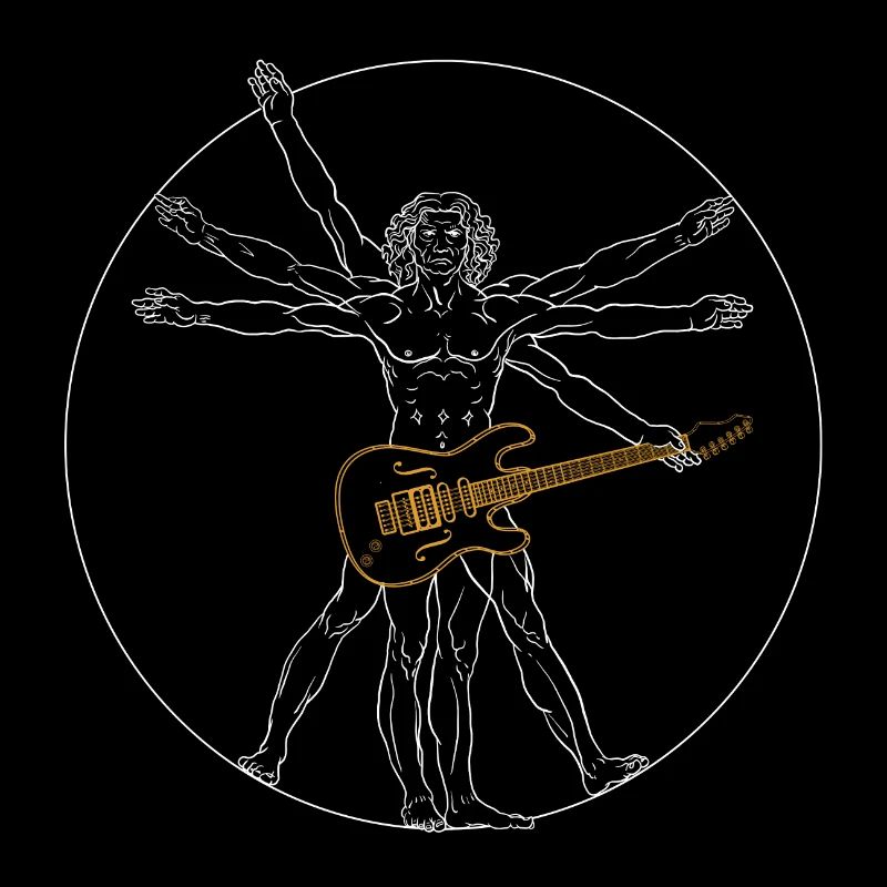 Guitar Da Vinci - Guitar Rock Gift