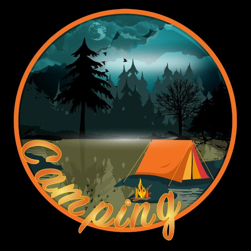 wildromantischen Camping mit Lagerfeuer Romantik