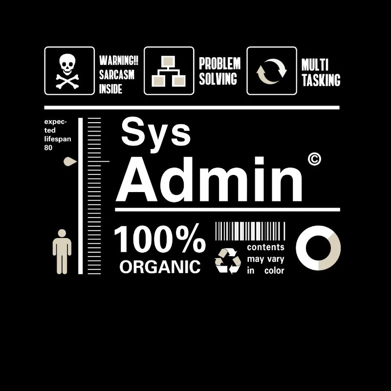 sys admin Contenu Ironie Humour Ordinateur Nerd pc cor