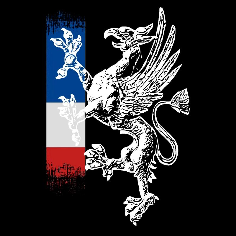 standing griffin blue white red Rostock