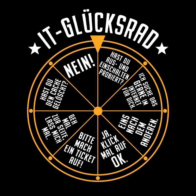 IT Support Glücksrad Service Desk IT Helpdesk Nerd