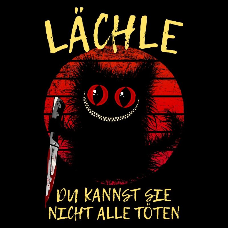 Lächle Grinsekatze Verrückte Katze Mit Messer