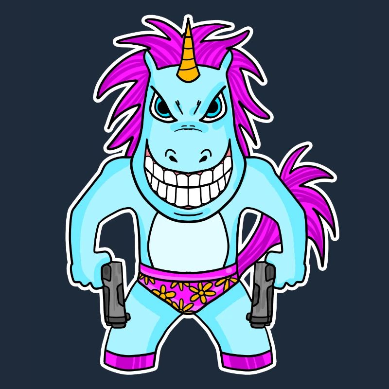 Licorne avec pistolet