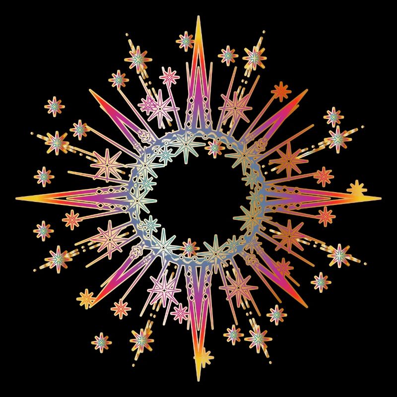 sparkling and shining star as a frame