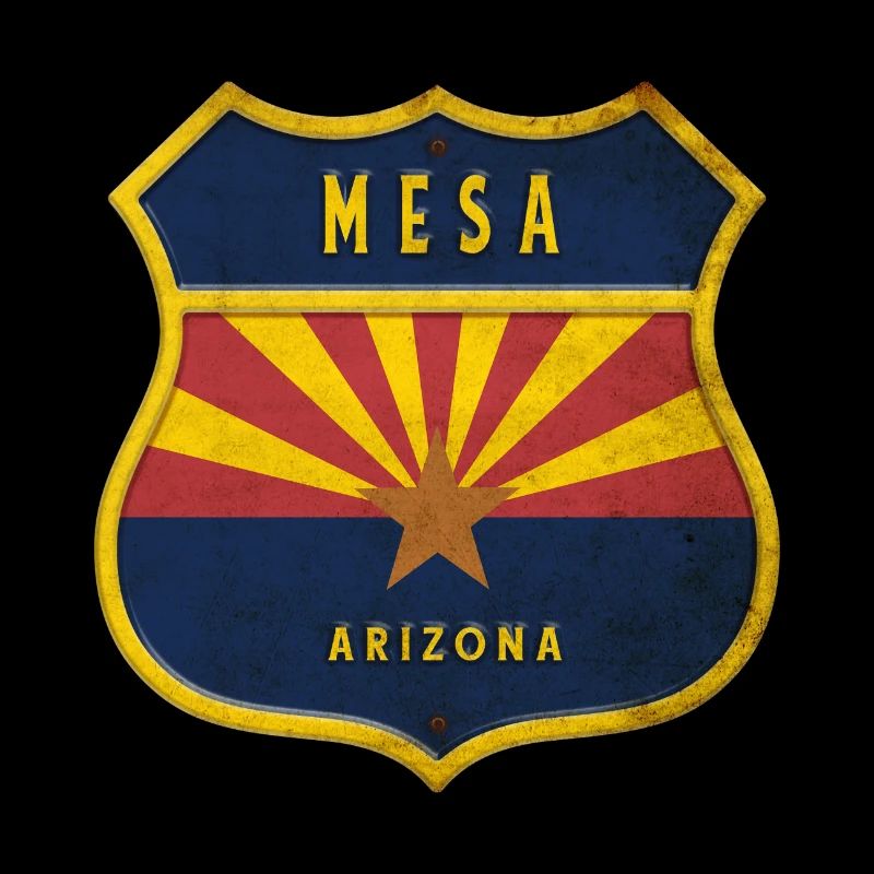 Design du blason du drapeau de Mesa Arizona