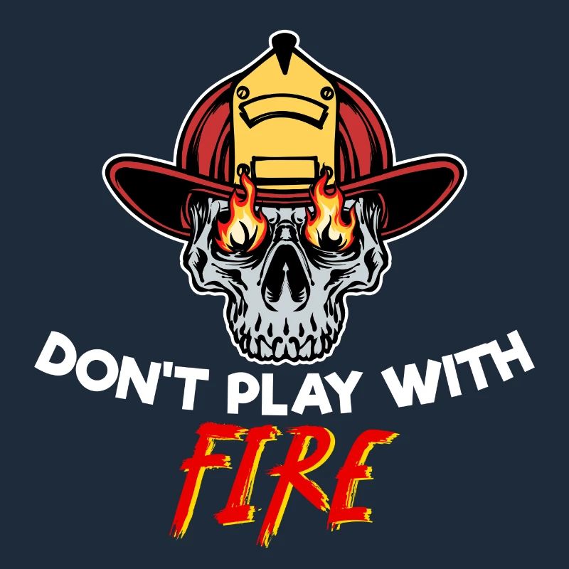 Fire Statement Firefighter Helmet Burning