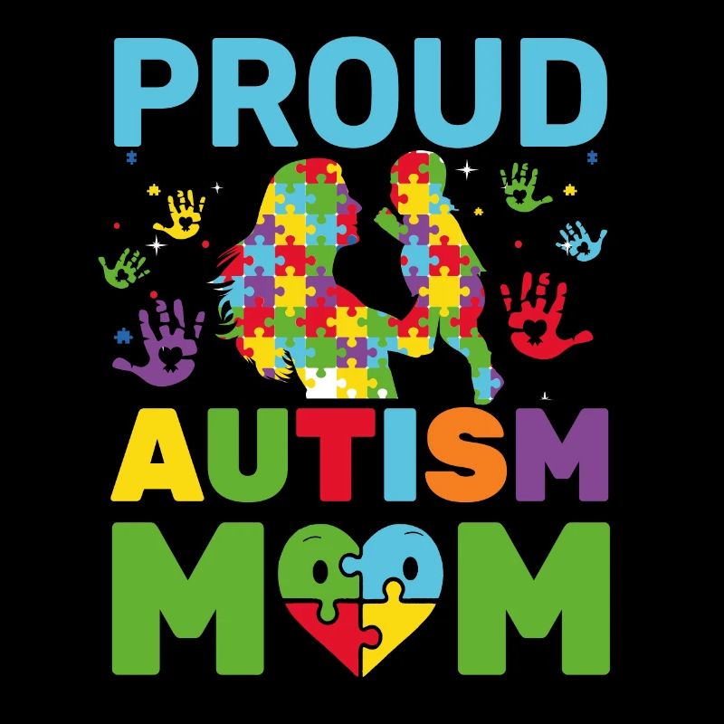 Stolze Autismus-Mutter-Bewusstseinsmutter