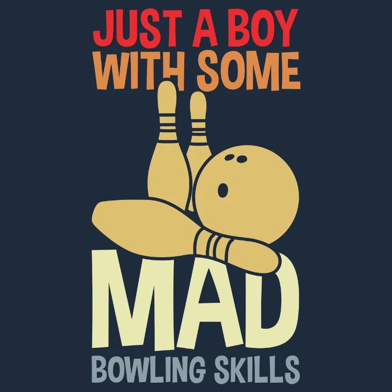 Lustiger Bowling Junge
